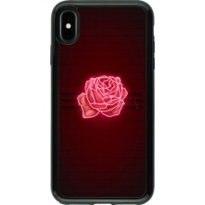 iPhone Xs Max Case Hülle - Hybrid Armor schwarz Spring 23 neon rose