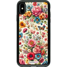 iPhone Xs Max Case Hülle - Hybrid Armor schwarz Spring 25 fruehling bluetend