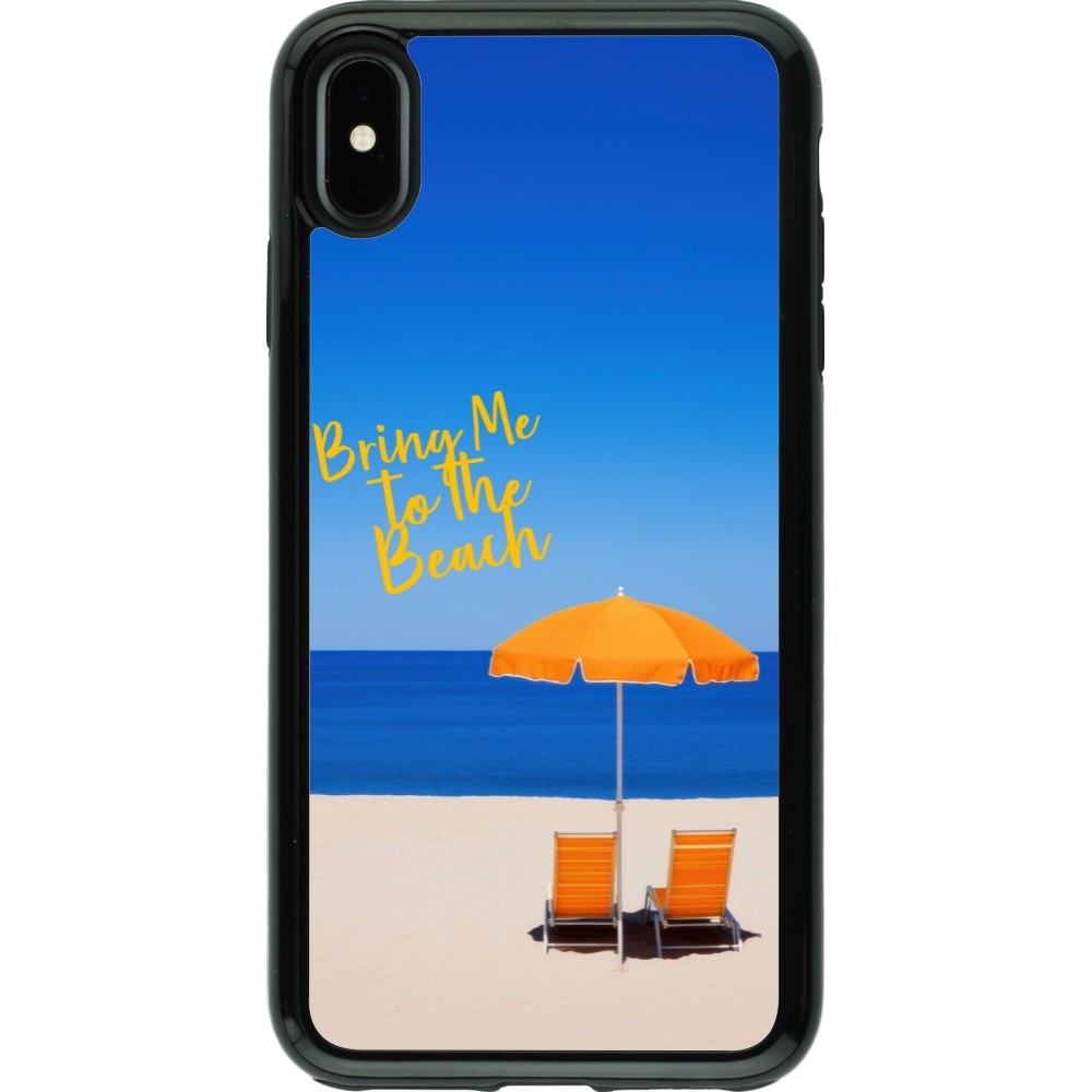 Coque iPhone Xs Max - Hybrid Armor noir Summer 2025 Bring me to the beach