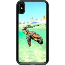Coque iPhone Xs Max - Hybrid Armor noir Turtle Underwater