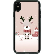 iPhone Xs Max Case Hülle - Hybrid Armor schwarz Weihnachten 2023 Choupinette Rentier