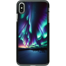 Coque iPhone Xs Max - Aurore Boréale Étincelante