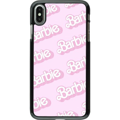 iPhone Xs Max Case Hülle - Barbie light pink pattern