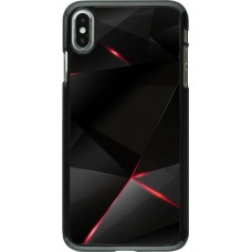 Coque iPhone Xs Max - Black Red Lines