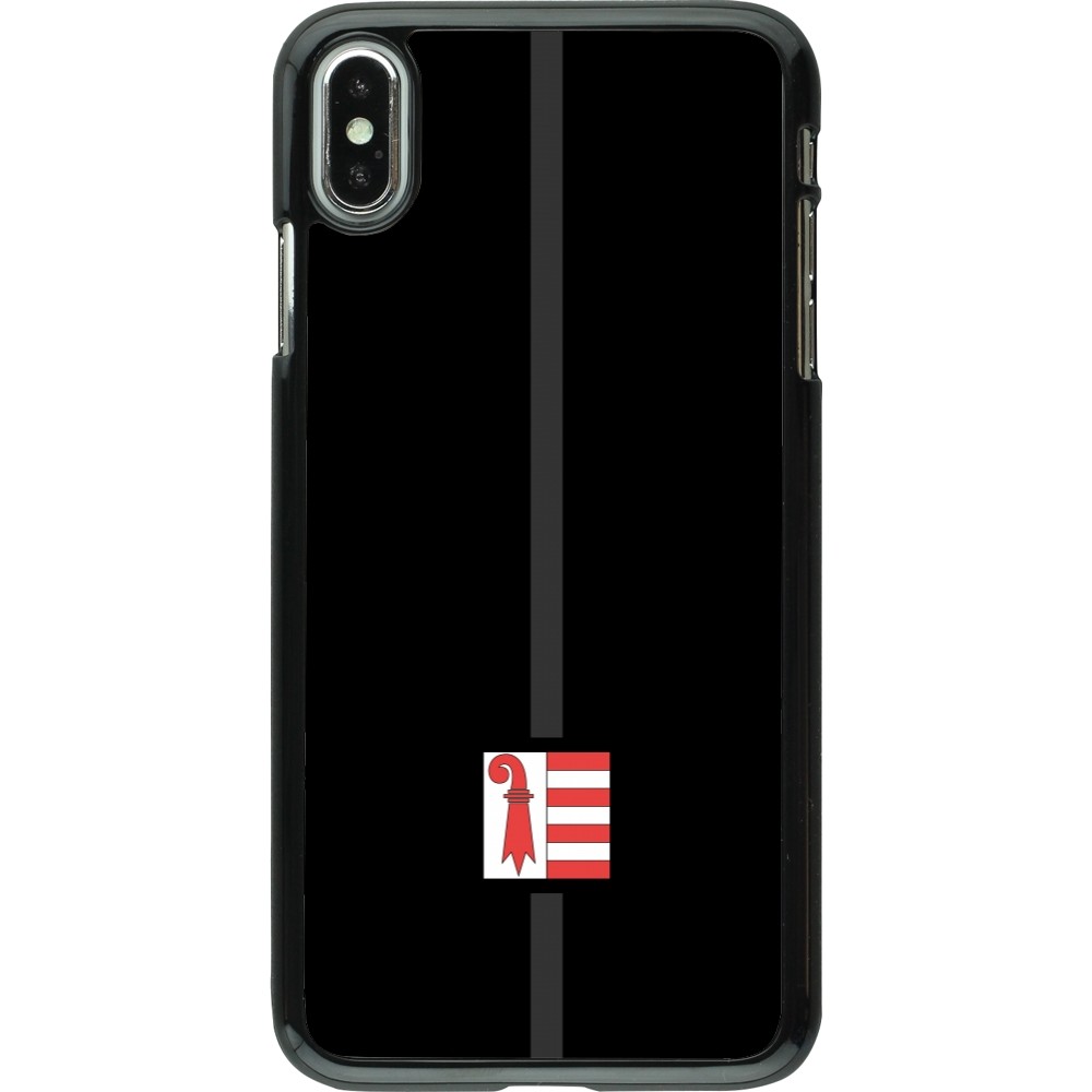 iPhone Xs Max Case Hülle - Kanton JU schwarz