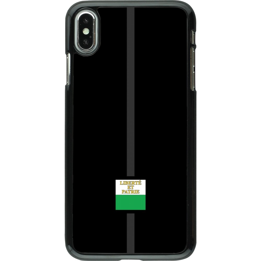 iPhone Xs Max Case Hülle - Kanton VD schwarz