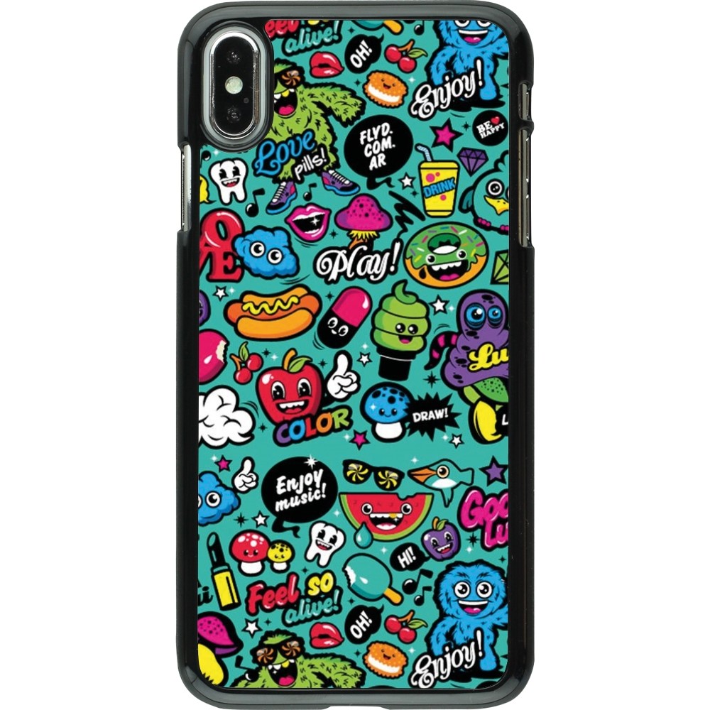 iPhone Xs Max Case Hülle - Cartoons old school