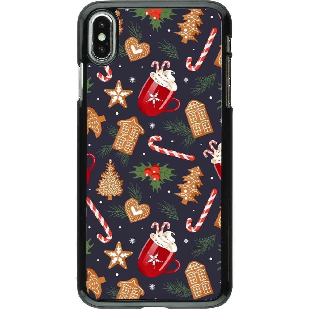 Coque iPhone Xs Max - Christmas 25 Pattern Gingerbread House