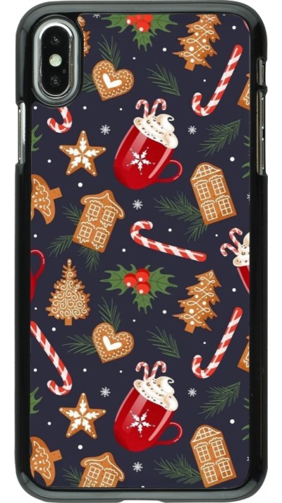 Coque iPhone Xs Max - Christmas 25 Pattern Gingerbread House