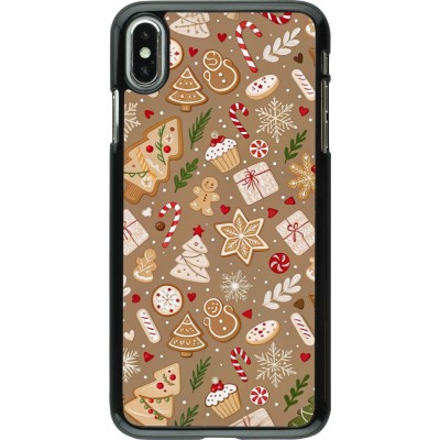 Coque iPhone Xs Max - Christmas 25 Pattern Ginger Cookie