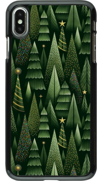 Coque iPhone Xs Max - Christmas 25 Pattern Xmas Tree
