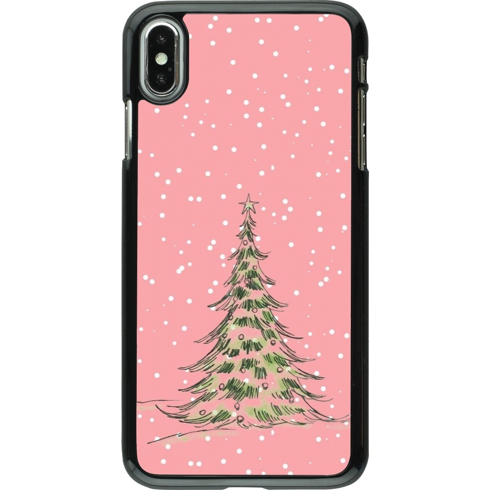 Coque iPhone Xs Max - Christmas 25 Pink Tree