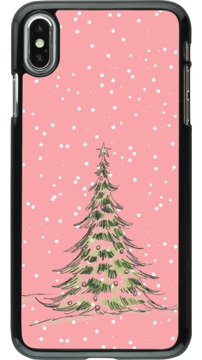 Coque iPhone Xs Max - Christmas 25 Pink Tree