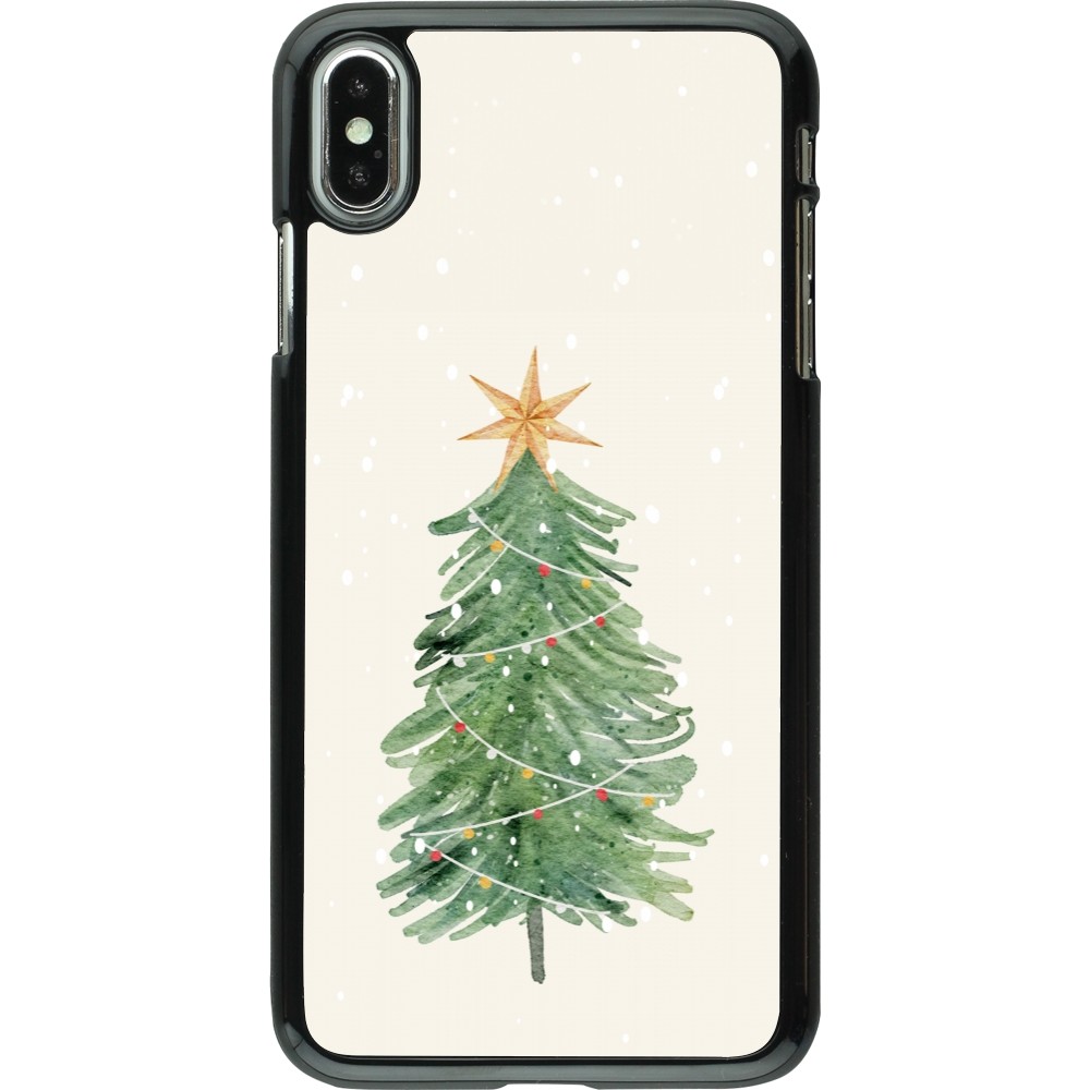 Coque iPhone Xs Max - Christmas 25 Sketch Tree