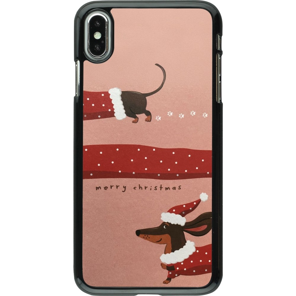 Coque iPhone Xs Max - Christmas 25 Teckel Merry Xmas