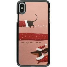 Coque iPhone Xs Max - Christmas 25 Teckel Merry Xmas