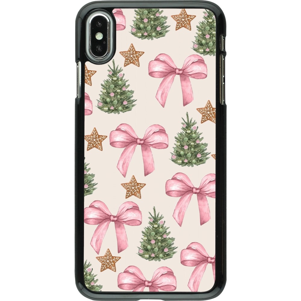 Coque iPhone Xs Max - Christmas 25 Vintage Ribbons