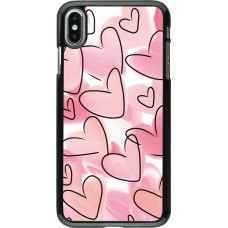 iPhone Xs Max Case Hülle - Easter 2023 pink hearts