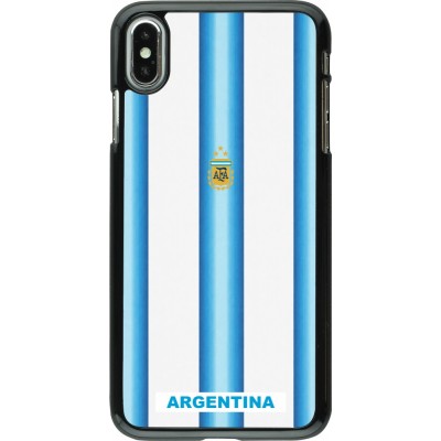 Coque iPhone Xs Max - Maillot de football Argentine 2026 personnalisable