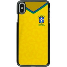 Coque iPhone Xs Max - Maillot de football Brésil 2022 personnalisable