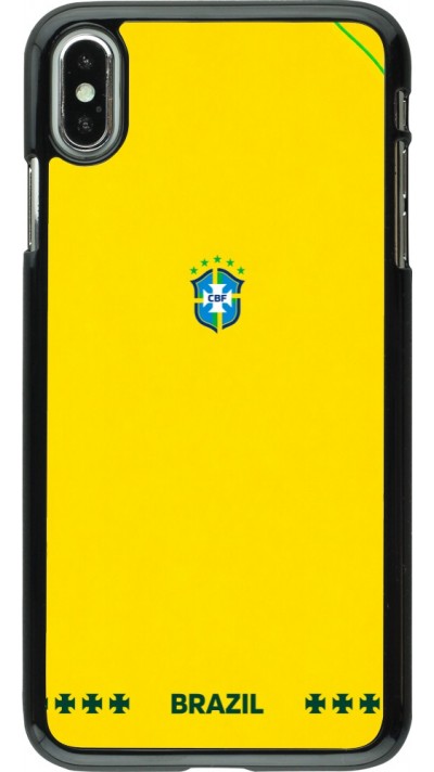 Coque iPhone Xs Max - Maillot de football Bresil 2026 personnalisable