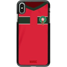 Coque iPhone Xs Max - Maillot de football Maroc 2022 personnalisable