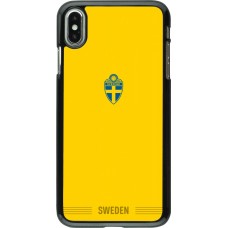 Coque iPhone Xs Max - Maillot de football Suède 2026 personnalisable