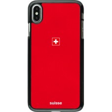 Coque iPhone Xs Max - Maillot de football Suisse 2026 personnalisable