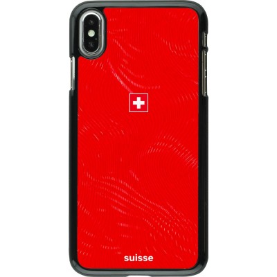 iPhone Xs Max Case Hülle - Schweiz 2026 personalisierbares Fussballtrikot