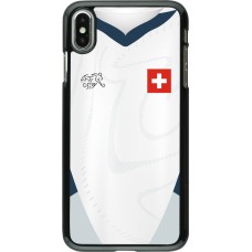 Coque iPhone Xs Max - Maillot de football Suisse Extérieur personnalisable