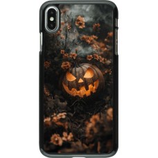 iPhone Xs Max Case Hülle - Halloween 2025 Pumpkin with flowers