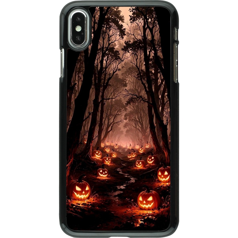 iPhone Xs Max Case Hülle - Halloween 2025 Road of Terrifying Pumpkins