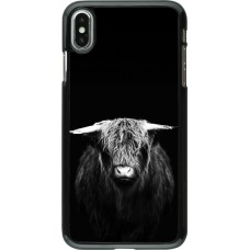 iPhone Xs Max Case Hülle - Highland calf black