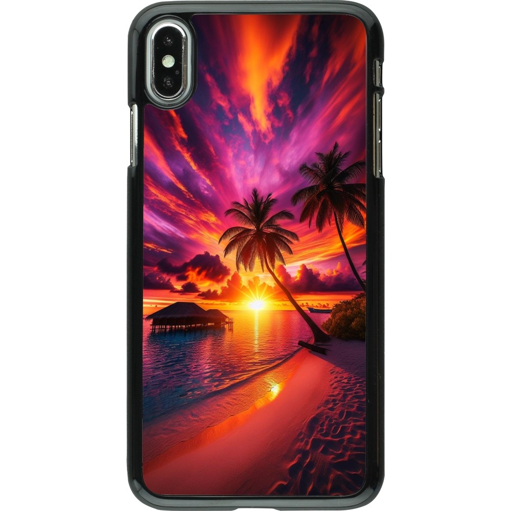 iPhone Xs Max Case Hülle - Malediven Abenddämmerung Glückseligkeit
