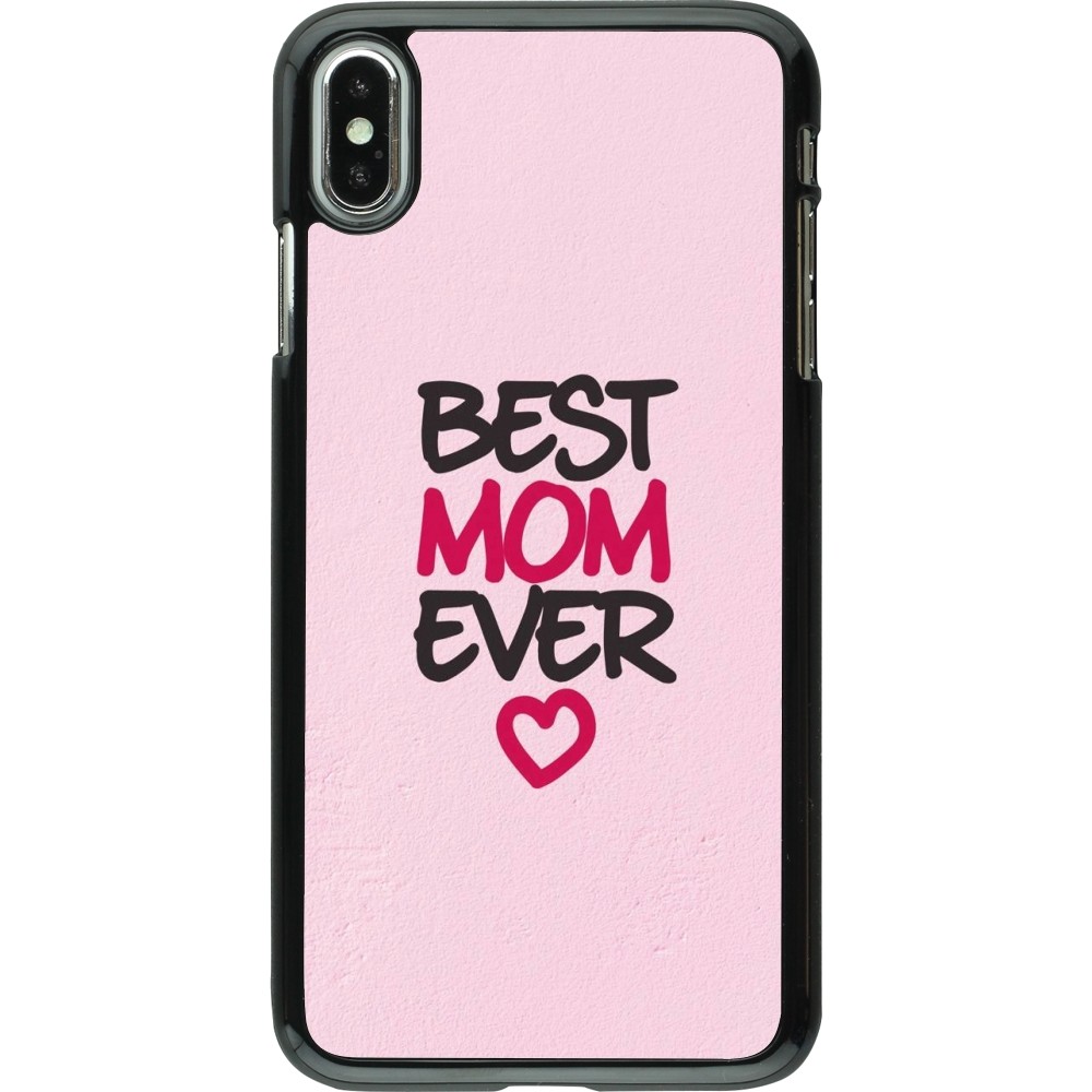 Coque iPhone Xs Max - Mom 2023 best Mom ever pink