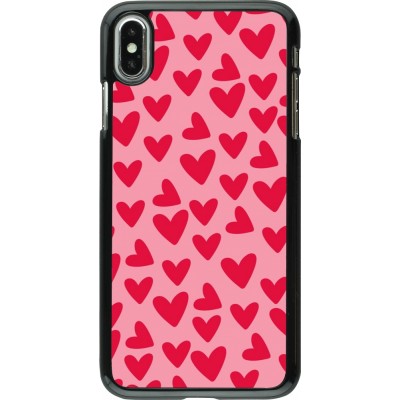 Coque iPhone Xs Max - Mom 2024 petits coeurs