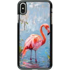 iPhone Xs Max Case Hülle - Paint Flamingo