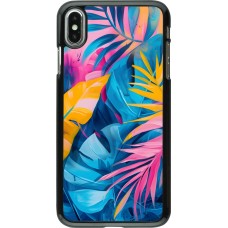 iPhone Xs Max Case Hülle - Palms Blue