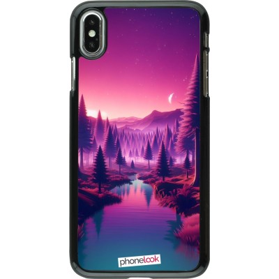 iPhone Xs Max Case Hülle - Lila-rosa Landschaft