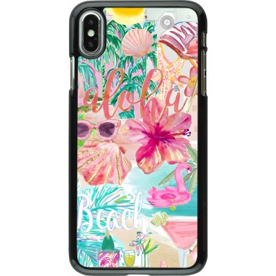 Coque iPhone Xs Max - Preppy Collage Aloha