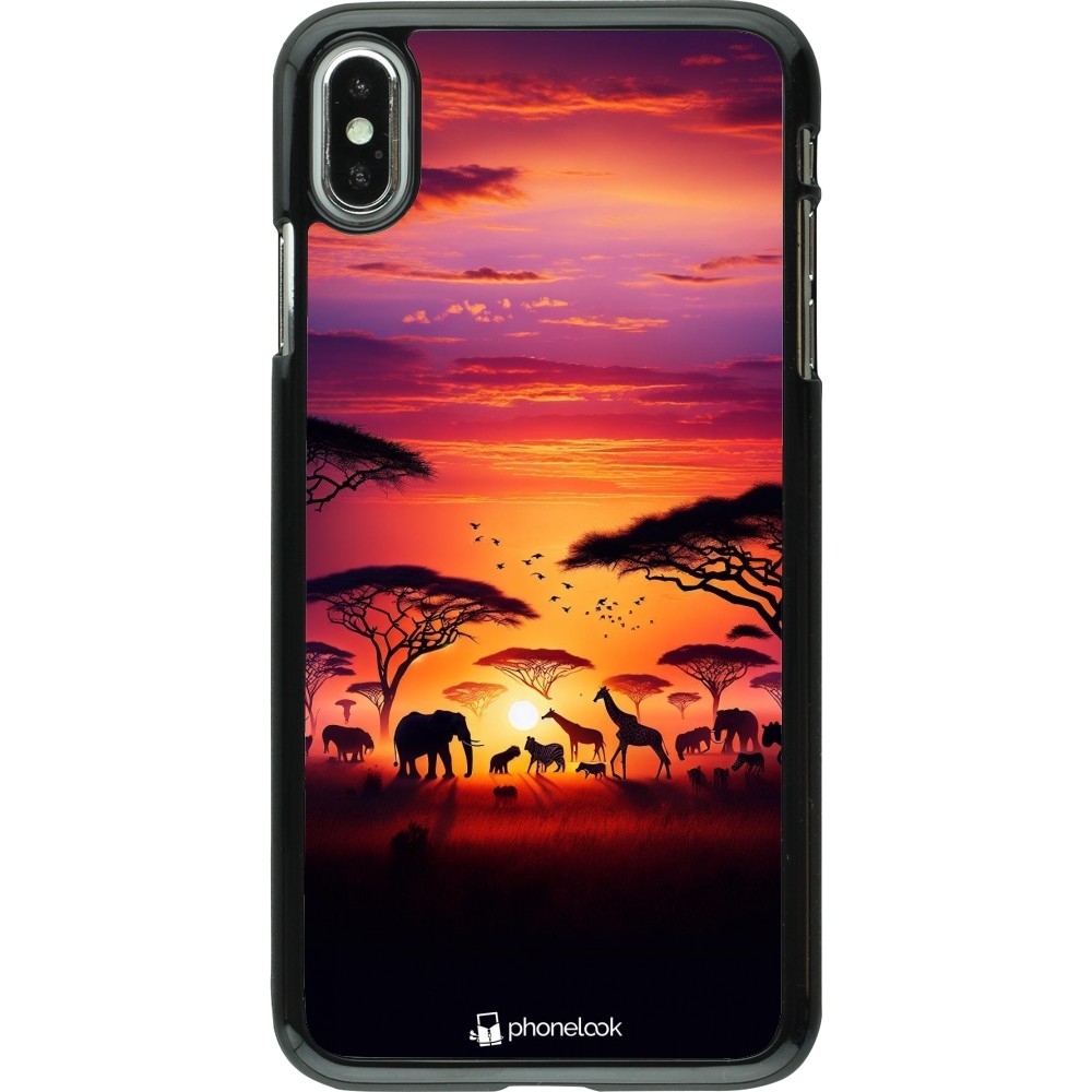 Coque iPhone Xs Max - Safari sunset wildlife