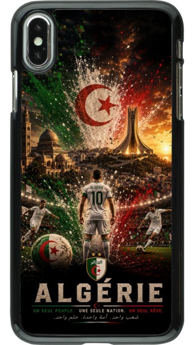 Coque iPhone Xs Max - Football Algérie splash 2026