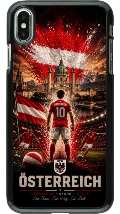 Coque iPhone Xs Max - Football Autriche splash 2026