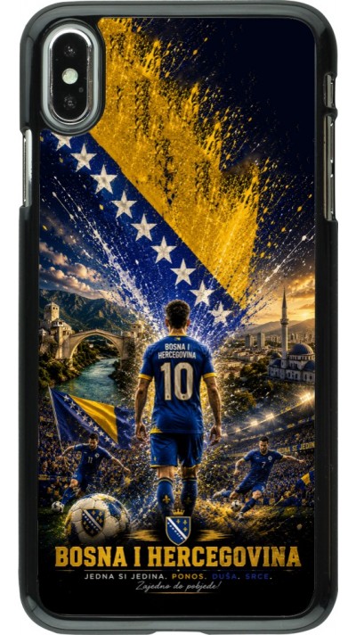Coque iPhone Xs Max - Football Bosnie-Herzégovine splash 2026