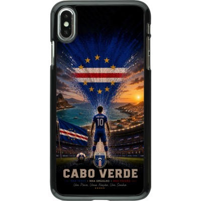 Coque iPhone Xs Max - Football Cap-Vert splash 2026