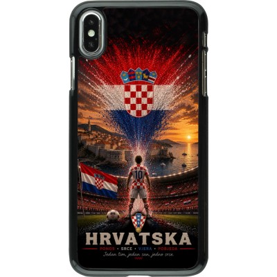 Coque iPhone Xs Max - Football Croatie splash 2026