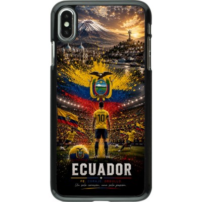 Coque iPhone Xs Max - Football Équateur splash 2026