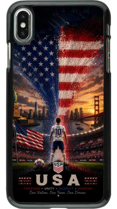 Coque iPhone Xs Max - Football États-Unis splash 2026