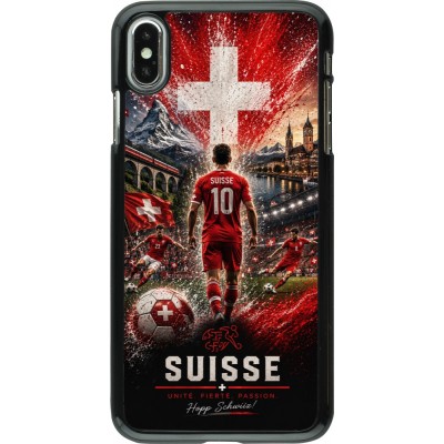Coque iPhone Xs Max - Football Suisse splash 2026