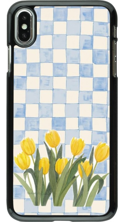 Coque iPhone Xs Max - Blue vichy tulips 2026